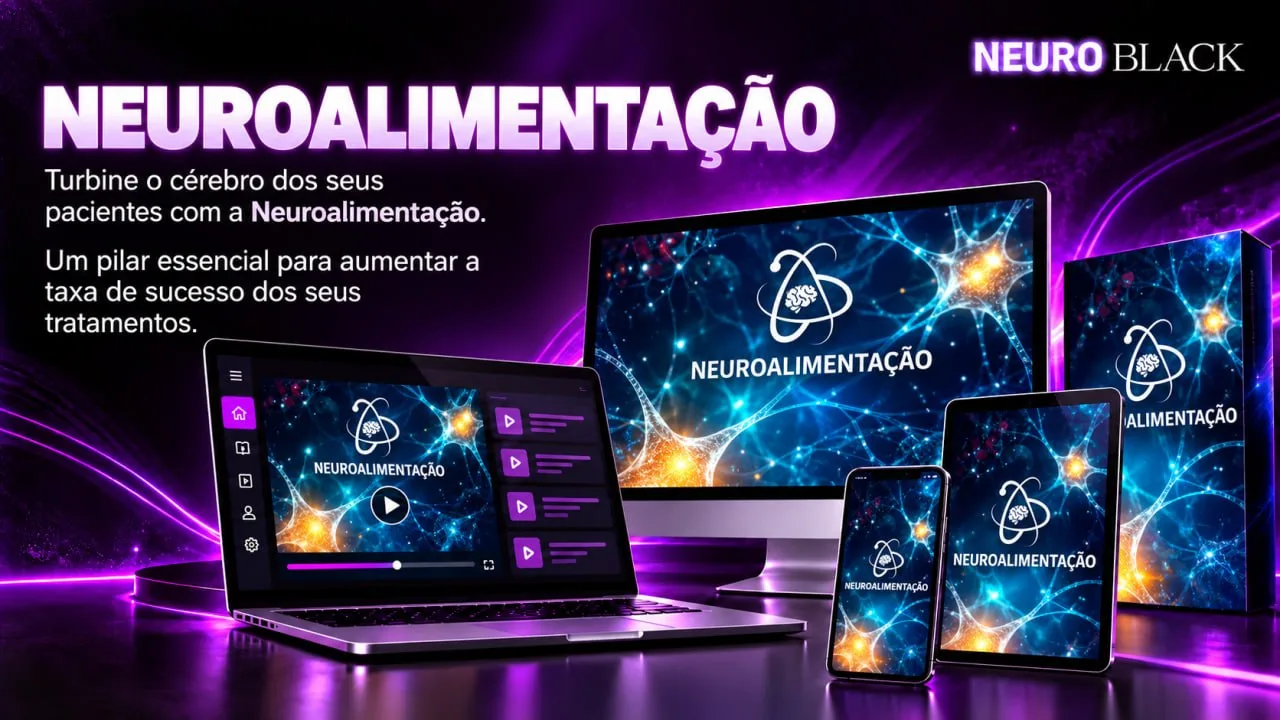 Mockup do curso de Neuroalimentação