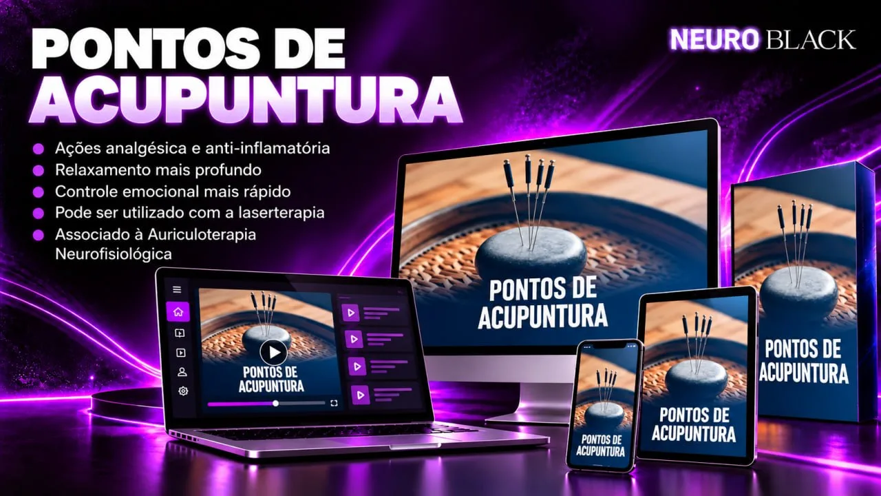Mockup do curso Pontos de Acupuntura